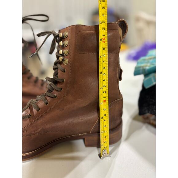 Nike Air Leather Combat Boot Brown Speed Hook Heritage Casual Men’s 9.5 Rare - Picture 2 of 10